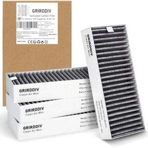 GRIRDDIV Clean Air Filtro de Carbón Activado 4 Piezas, Compatible con Siemens Studioline HZ9VRCR0 / Bosch HEZ9VRCR0 17004805 / Neff Z821VR0 17004806 / Gaggenau CA282111 / Constructa CZ9VRCR0