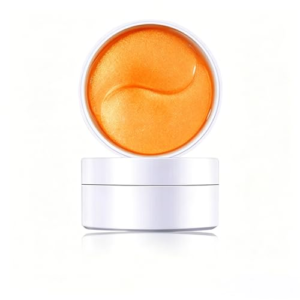 Mascarilla para Ojos de Aloe Vera, Eye Patches, Reduce Bolsas y Ojeras Oscuras, Para Una Mirada Luminosa Y Tensa (Naranja)