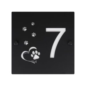 Placa Flotante 3D de Número de Casa para Exterior, Letrero Personalizado con Nombre de Calle, Diseño Moderno Láser Acrílico, Arte de Pared para Entrada y Jardín (Negro y Plata)