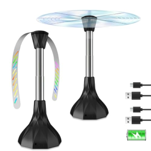 Protectores de Moscas Antimoscas, Ventiladores antimoscas para Mesa, Repelente Físico Repele Eficazmente Moscas Insectos, Ideal para Barbacoas, Acampadas y para Cocinar, Paquete de 2 Unidades (2 PCS)