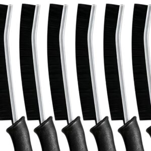 GMUFTIR Cepillo de Limpieza de Grietas de Cerdas Duras, 6 Piezas Cepillos Limpieza Hogar, Cepillo Limpiador de Juntas con Cerdas Duras Multifuncional, para Ventana Cocinas Inodoro Azulejos, Negro