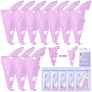 RDDAIPE 50 Piezas Urinella para Mujer, Urinario Portatil Mujer, Urinario Femenino, Orinal Embudo para Orinar de Pie, Orinal Femenino para Acampar Viajar, Al Aire Libre, Atasco de Tráfico, Emergencia
