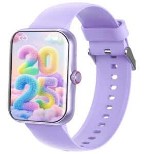 PTHTECHUS Reloj Inteligente Niños con Llamadas Bluetooth, 1,83" HD Smartwatch Niño Niñas con 100+ Modos Deporte, Sueño, Podómetro, Reloj Niño Regalos para Niños Niñas 4-12 años (Morado)