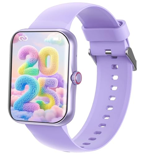 PTHTECHUS Reloj Inteligente Niños con Llamadas Bluetooth, 1,83" HD Smartwatch Niño Niñas con 100+ Modos Deporte, Sueño, Podómetro, Reloj Niño Regalos para Niños Niñas 4-12 años (Morado)