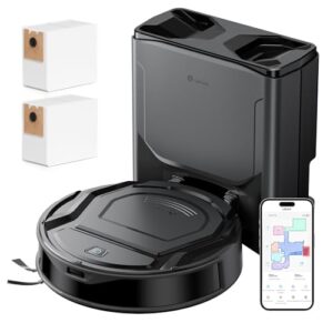 Lefant M210 Plus Robot Aspirador y Fregasuelos, 6000Pa Succión, Autovaciado 75 Días, 150min Autonomía, Mapeo Láser ToF, Obstáculos 190° PSD, Detecta Alfombras, Mascotas, Negro