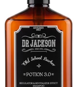 DR. JACKSON Champu Hombre Natural 800 ML. Formato Ahorro, Uso Diario 3 en 1. Shampoo Anticaspa, Champú Pelo Graso Hombre y Detox, Champu anticaida hombre. Champu Sin Sulfatos ni Parabenos