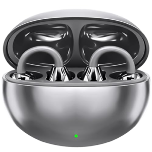 PTHTECHUS Auriculares Inalámbricos Bluetooth, Audifonos Deportivos de Clip para Oreja Ultraligeros, Micrófono ENC, 30H Reproducción, IPX5, Compatibles con iOS Android 5.4 Open-Ear (Negro)