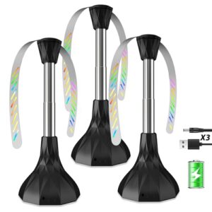 Ventilador Moscas, Protectores de Moscas Antimoscas, Ventiladores antimoscas para Mesa, Mesa Silencioso y Recargable con Gancho, Control de Moscas en Ideal para Barbacoas, Acampadas (3 PCS)