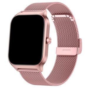 CASCHO Reloj Inteligente Mujer,1.85" HD Smartwatch con Llamadas,120+ Modos Deportes, Monitor Cardiaco y Sueño, Whatsapp Llamadas Bluetooth, Regalo Mujer, Android/iOS, Oro Rosa