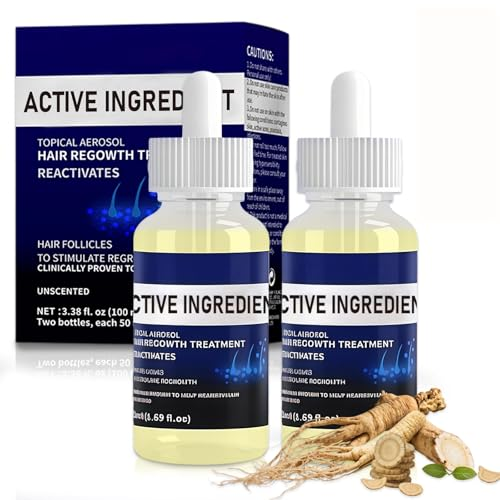 2x50ML Serum de Crecimiento del Cabello, Scalp Serum, Nutre el Cuero Cabelludo, Fortalece el Cabello, Azul