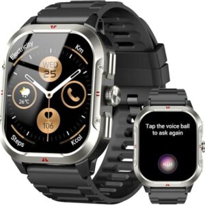 Reloj Inteligente Hombre con GPS, 2.06'' HD Smartwatch con Llamadas Bluetooth, IP68 Fitness Tracker con 110+ Modos Deportivos, Monitor de Sueño/Podómetro/Pulsómetro/SpO2 Smart Watch para Android iOS