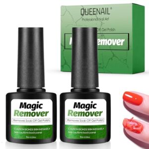 2 * 9 ml Quitaesmalte Semipermanente, Retirada De Esmalte De Uñas En Minutos