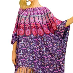 Mandala Life ART Pareo de Playa para Mujer - Envoltura de Pareo de algodón - Cubrir Bikini - Tela Decorativa