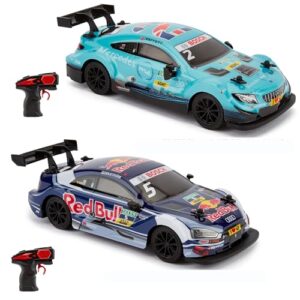 CMJ RC Autos Pack Doble: Audi RS5 DTM y Mercedes AMG C63 DTM con Licencia Oficial Escala 1:24 Autos de Control Remoto 2.4Ghz fanáticos del automovilismo