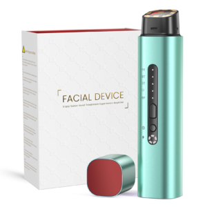 Aparato Radiofrecuencia Facial, 5 en 1 Masajeador Facial de Microcorriente, Dispositivo Eléctrico de Belleza Antiarrugas, Antiacné, Reafirmante y Lifting para Rostro y Cuello (verde)
