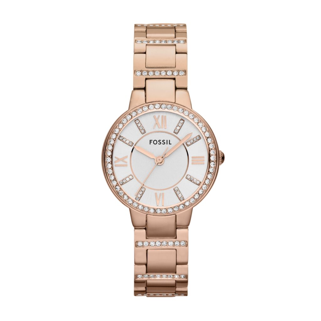 Fossil Virginia Reloj para Mujer, Movimiento de Cuarzo a Tres Agujas con Correa de Acero Inoxidable