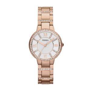 Fossil Virginia Reloj para Mujer, Movimiento de Cuarzo a Tres Agujas con Correa de Acero Inoxidable