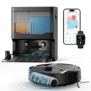 Lefant M210 Pro Omni Robot Aspirador y Fregasuelos con Mapeo, 18 000 Pa, 120min, Cepillo de 19,5 cm, Depósito 800ml, Evitación Obstáculos PSD, Navegación dToF, 5G WiFi/App/Alexa, Negro
