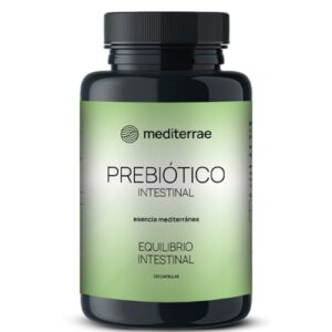 Mediterrae Prebiótico Intestinal | Cápsulas Vegetales con Inulina - FOS para Digestión Ligera, Regularidad Suave y Menos Hinchazón. Apoya la Flora Intestinal y Potencia el Efecto de los Probióticos