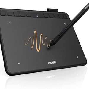 Tableta Gráfica UGEE S640,Tableta Digitalizada Portátil Ultradelgada de 2.4G,con Función de Inclinación, Teclas Personalizadas, Lápiz sin Pilas para Windows Mac Linux