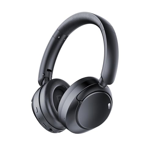 Auriculares Inalámbricos Bluetooth 5.4, Asistente Vocal,3 EQ Modos, Ruido Activa Híbrida, Auriculares Inalámbricos Diadema Estéreo HiFi con Micrófono,120 horas de reproducción con iOS y Android,Negro