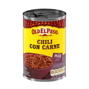 Old El Paso Chili Con Carne, Preparado con Alubias Pintas y Ternera, Picante Suave, 1 Lata x 418g