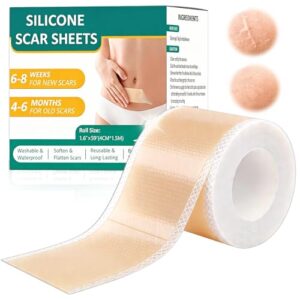 Parches Silicona Hipoalergénico Transpirable Impermeable, 4 * 150cm rollos de Apósito Hidrocoloide, Cinta Adhesiva de Herida de Silicona, Adecuado para la mayoría de la piel