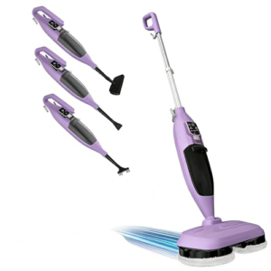 PUREBEAR Trapeador de Vapor Todo en Uno con Control de Vapor Ajustable, Limpiador Multifuncional para Suelos de Madera, Azulejos, Ventanas y Ropa (Lavanda)