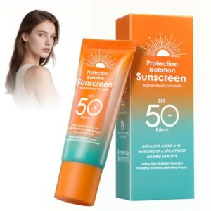 Protector Solar SPF 50+ Facial,Crema Solar Cara Ligera y No Grasa, Acabado Mate Anti Brillo,Para Piel Sensible,Uso Diario 45g