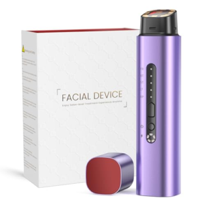 Aparato Radiofrecuencia Facial, 5 en 1 Masajeador Facial de Microcorriente, Dispositivo Eléctrico de Belleza Antiarrugas, Antiacné, Reafirmante y Lifting para Rostro y Cuello (Púrpura)