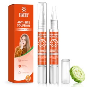 2 Piezas Aplicadores Amargos,Lápiz Amargo Para Uñas,Barra Anti-Morderse Uñas, Sabor Amargo Eficaz,Punta Precisa Para Aplicación Rápida,para Niños y Adultos