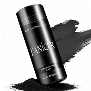 Polvo microfibras, Polvo densificante, Cobertura natural, Ideal para cabello fino y escaso, Negro