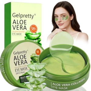 60 Piezas Collagen Eye Patch, Mascarilla para Ojos de Aloe Vera, Parches Antiarrugas, Mejorar Las Líneas Finas, Parches Ojos Bolsas y Ojeras, Apto para hombres y mujeres