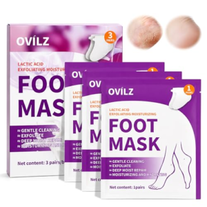 3 Pares Máscaras Hidratantes de Pies, Foot Peel Mask, Mascarilla Pies Exfoliante, Callos Piess Eliminar y Piel Muerta, Hidrata Pedicura, para Pie para Mujeres y Hombres