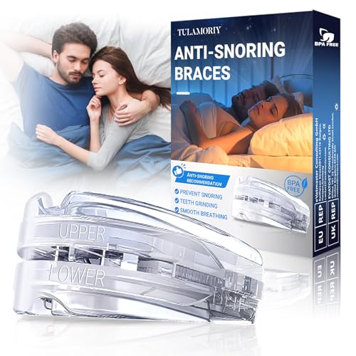 Férula Antironquidos, Antironquidos para Dormir, Protector Dental para Dormir, Reduce Ronquidos y Alivia Bruxismo – Mejora la Respiración y Calidad del Sueño, Reutilizable para Hombres y Mujeres