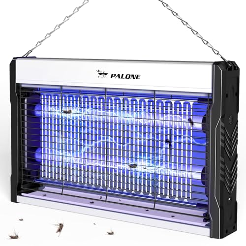 PALONE Lampara Antimosquitos 3200V, Mata Mosquitos Electrico 2UV LED de Pared con Cable, Eliminación Física de Mosquitos a Gran Escala, Antimosquitos para Moscas, Mosquitos y Otros Insectos