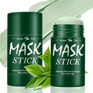 Green Mask Stick, Facial Purificante, Ajuste del Equilibrio Grasa, Limpieza Profunda y Eliminación de Puntos Negros
