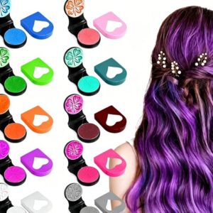 Tizas Pelo Set, Coloración Temporal Multicolor, Accesorio Creativo Para El Pelo, Lavables, Ideal Para Cumpleaños, Navidad y Fiestas