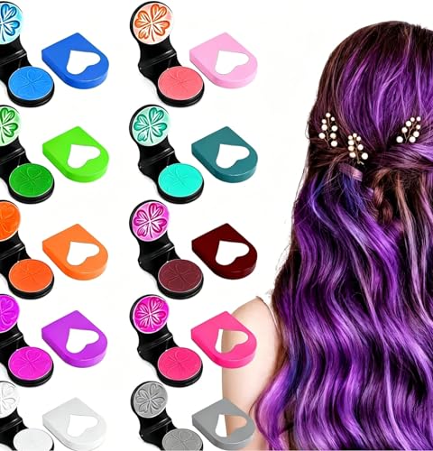 Tizas Pelo Set, Coloración Temporal Multicolor, Accesorio Creativo Para El Pelo, Lavables, Ideal Para Cumpleaños, Navidad y Fiestas