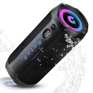 Altavoz Bluetooth Portátil 25W, Potente Altavoz Bluetooth, Altavoces Graves Duales, 25H Reproducción, IPX7, RGB, Emparejamiento TWS, AUX, TF, USB, Ideal Para Actividades Aire Libre, Fiestas,Viajes.
