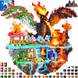 Pourbibi 𝟓𝟎𝟕 𝐏𝐢𝐞𝐳𝐚𝐬 Bloques Magneticos Construccion Niños,Magneticas Niños,Juguetes Niños 3 Años,Piezas Construcciones Magneticas,Juguete Creativo Montessori para 3-10 Años,Neumaticos Turismo
