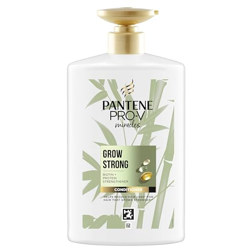 Pantene Pro-V Miracles Crecimiento con Fuerza Acondicionador Fortificante Para Pelo Seco y Dañado 1 L con Biotina y Proteínas. Reduce la Caída del Pelo por Rotura para que Crezca Largo y Fuerte