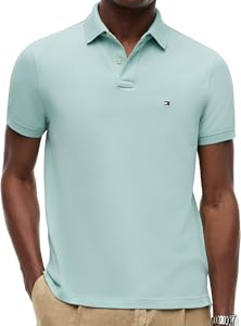 Tommy Hilfiger Polo 1985 Regular MW0MW17770 S/S para Hombre, Verde, L