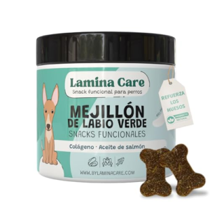 lamina care – Snacks articulares para Perros con Mejillón de Labio Verde y Aceite de Salmón, Condroprotector Natural para Articulaciones, Movilidad y Cartílago – 90 Snacks