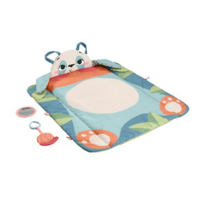 Fisher-Price Planet Friends Alfombra Panda 3 en 1 Manta de Actividades, recién Nacido, Fabricado con un 90% de plástico Reciclado y Embalaje Certificado FSC, (HKD65)