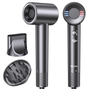 Bopcal Secador de Pelo de Viaje 100–240V, Secador Pelo Ionico con Difusor, 170000 RPM Alta Velocidad para Secado Rápido, 500 Millones de Iones Negativos, Anti Encrespamiento, para Rizos, Regalar