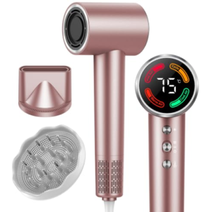 Secador de Pelo Profesional Alta Velocidad, 160000 RPM, Secado Rápido, 500M Iones, Control de Temperatura, Con Difusor Magnético Boquilla,4 Temperaturas, 2 Velocidades,Para Todo Tipo de Cabello