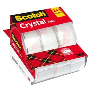 Scotch 6-1975C - Paquete de 3 Cintas Crystal, 19 mm x 7.5 m