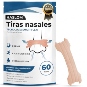 60 Tiras Nasales para Dormir Antirronquidos - HASLOM