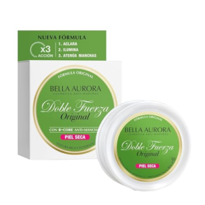 BELLA AURORA - Crema Doble Fuerza para Piel Seca 30 ml, Tratamiento Aclarante, Ilumina la Piel y Atenúa Manchas, Textura Rica y Untuosa, Crema Antimanchas e Hidratante, con B-Core 221